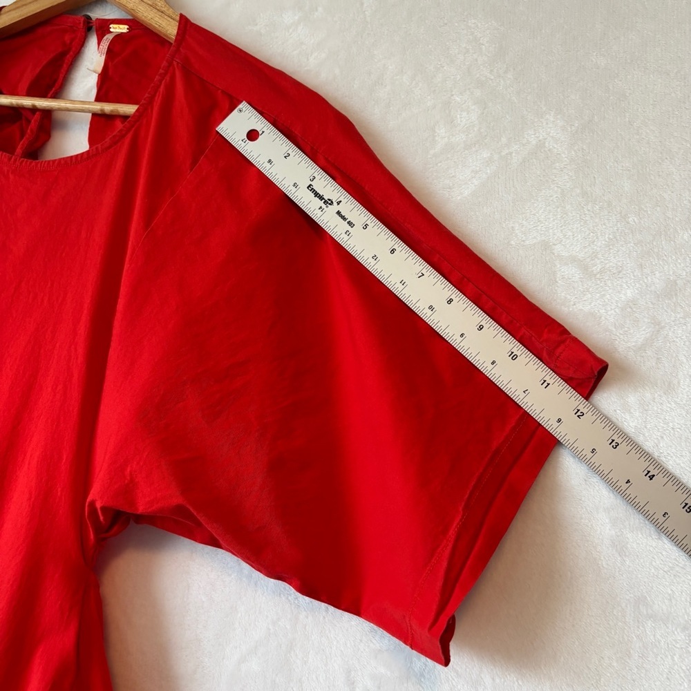 Free People womens red bubble dress casual Carmen Tee Midi Dress Size medium - Picture 6 of 15